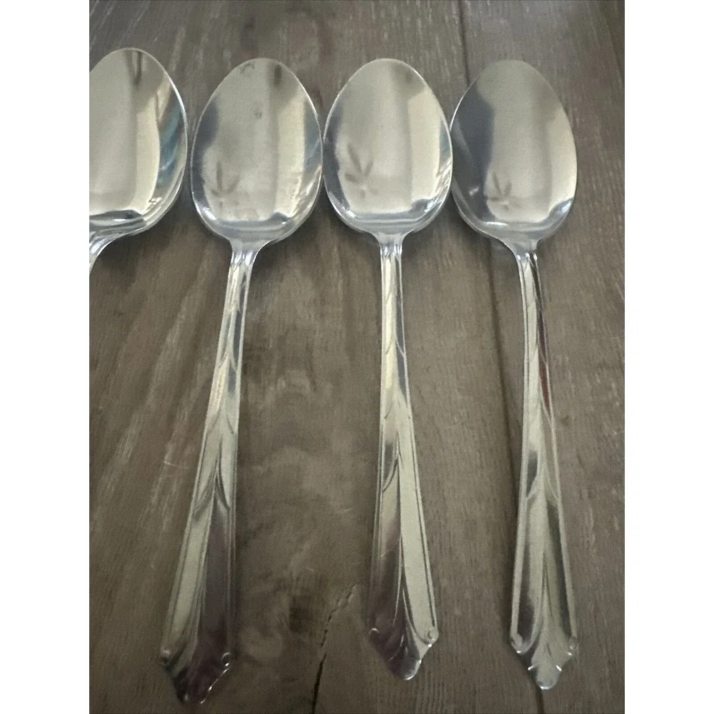 Lot Of 5 Pieces Vintage Stainless UNF538 Serving Spoons‎ Flatware Rare
